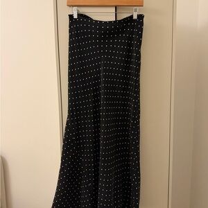 Zara Black and White Polka Dot Skirt